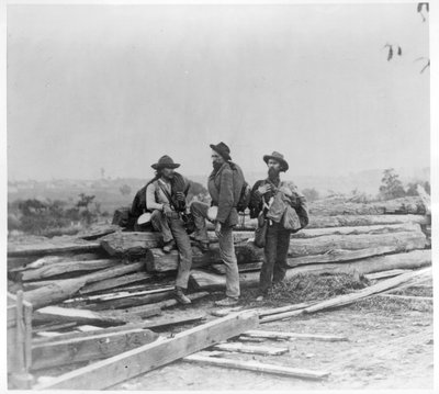 Three Confederate Prisoners, Gettysburg, Pennsylvania by American School